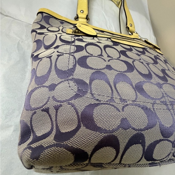Coach Yellow and Purple Signature Tote - Picture 10 of 13